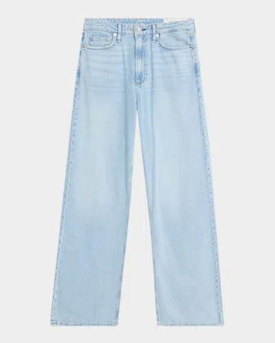Rag & Bone Featherweight Logan Mid-rise Wide Relaxed Jeans In Blue