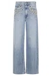 Rag & Bone Featherweight Sofie High-rise Wide Embellished Jeans In Malijewel