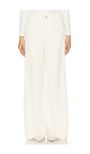Rag & Bone Featherweight Tailored Sofie Full Length Wide Leg In Ivory