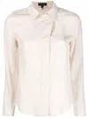 Rag & Bone Field Silk Shirt In 中性色