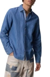 RAG & BONE RAG & BONE FINCH COTTON & LINEN DENIM BUTTON-UP SHIRT