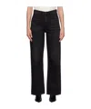 Rag & Bone High-rise Wide-leg Jeans In Black