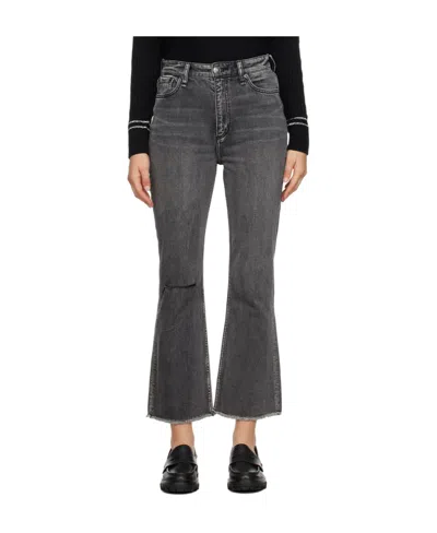 Rag & Bone Flared Stretch Denim Trousers In Black