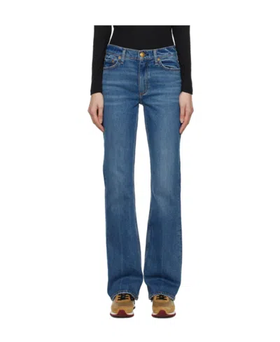 Rag & Bone Flared Washed Jeans In Blue