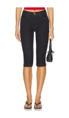 Rag & Bone Flexi Kit Mid Rise Capri In Black
