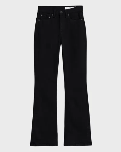 Rag & Bone Flexi Peyton Mid-rise Bootcut Jeans In Black