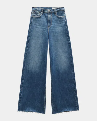 Rag & Bone Flexi Sofie High-rise Wide-leg Jeans In Willow