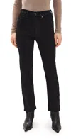Rag & Bone Flexi Wren High Rise Ankle Slim Jeans Black In Black