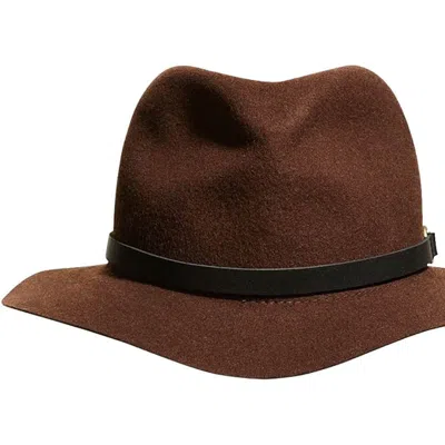 Rag & Bone Floppy Fedora Packable Matter Hat In Brown