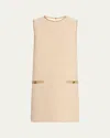Rag & Bone Frances Italian Tweed Mini Dress In Beige
