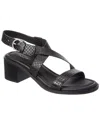 Rag & Bone Geo Block Embossed Leather Sandal In Black