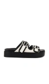 Rag & Bone Geo Buckle Platform Sandals In 复古白 & 黑色