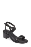 Rag & Bone Geo Chain Ankle Strap Sandal In Black