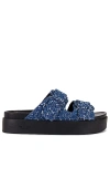 Rag & Bone Women's Geo Denim Platform Sandals In Mid Tweed