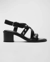 RAG & BONE GEO STUD LEATHER SLINGBACK SANDALS