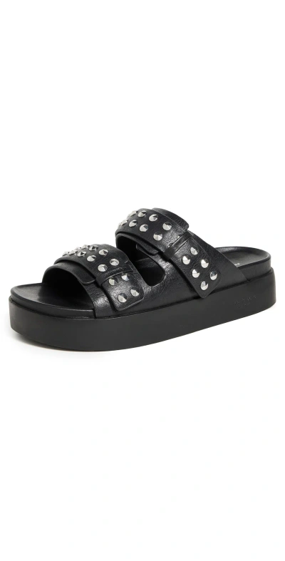 Rag & Bone Black Geo Stud Platform Sandal In Blk