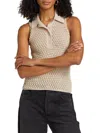 Rag & Bone Georgia Sleeveless Polo In Beige