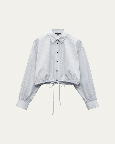 RAG & BONE GEORGIE STRIPE DRAWSTRING SHIRT