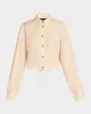 Rag & Bone Georgie Stripe Drawstring Shirt In Goldstrp