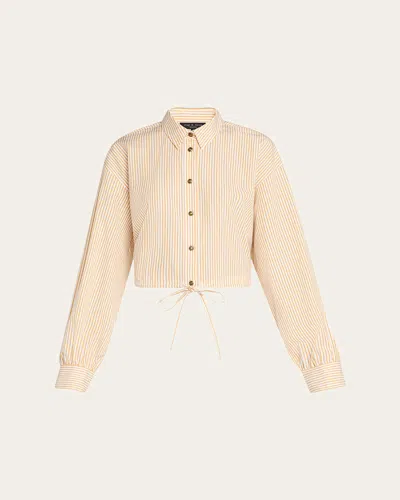 RAG & BONE GEORGIE STRIPE DRAWSTRING SHIRT