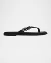 Rag & Bone Gia Leather Buckle Thong Sandals In Black