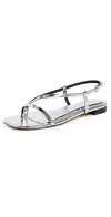Rag & Bone Giselle Strappy Thong Sandals Silver