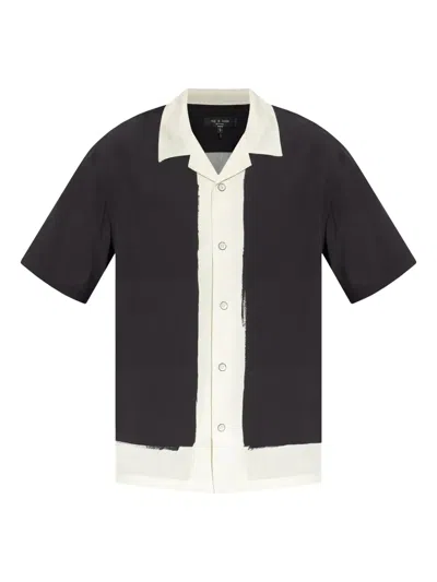 Rag & Bone Avery Painterly Print Relaxed Fit Camp Shirt In Multi