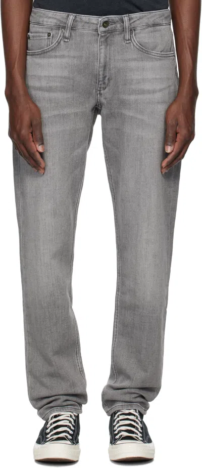 Rag & Bone Gray Fit 3 Athletic Fit Jeans In Washed Gre