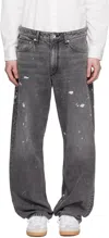 Rag & Bone Gray Fit 4 Hand-painted Straight Fit Jeans In Painted Ch