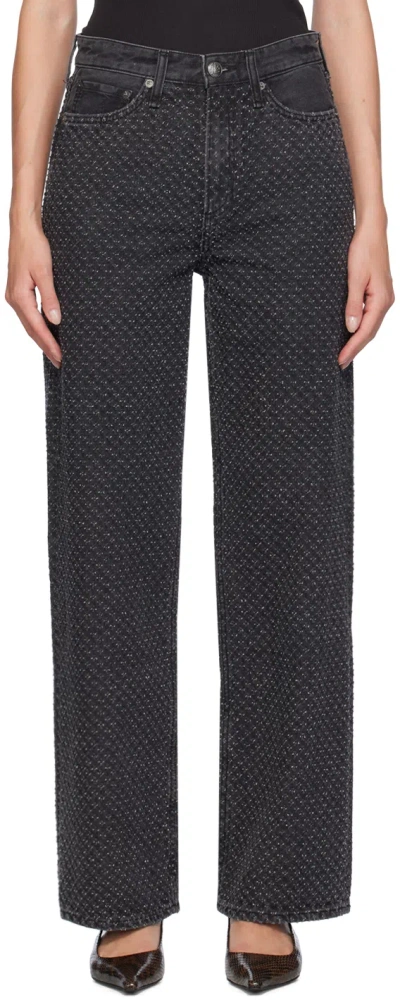 Rag & Bone Sofie Salute High-rise Wide Leg Chino Jean In Blue