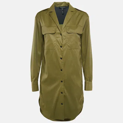 Pre-owned Rag & Bone Green Cotton Blend Shirt Dress Xs