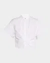 Rag & Bone Gretchen Short Sleeve Poplin Button-up Shirt