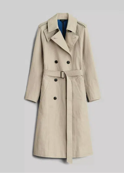 Rag & Bone Gwyn Cotton Trench Coat In Camel In Brown