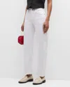 Rag & Bone Women's Harlow Stretch Mid-rise Straight-leg Jeans In Optic White