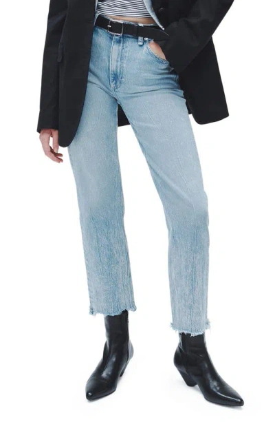 RAG & BONE HARLOW RELEASE HEM STRAIGHT LEG JEANS