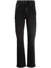 Rag & Bone Harlow Straight-leg Jeans In Black