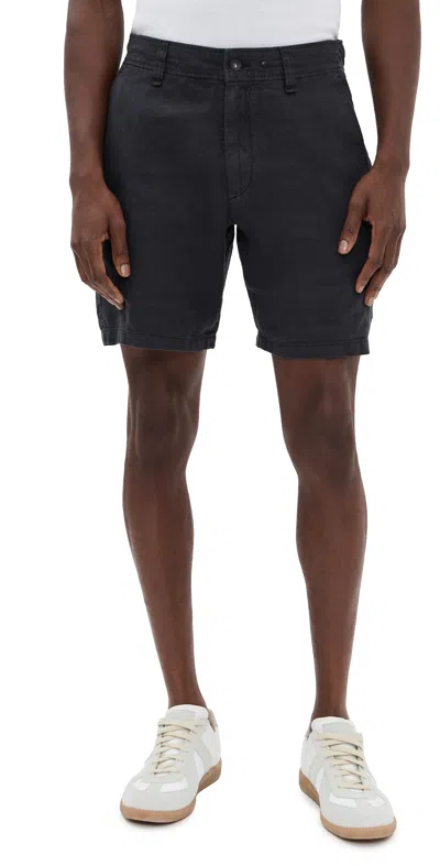Rag & Bone Haydon Linen Shorts Black
