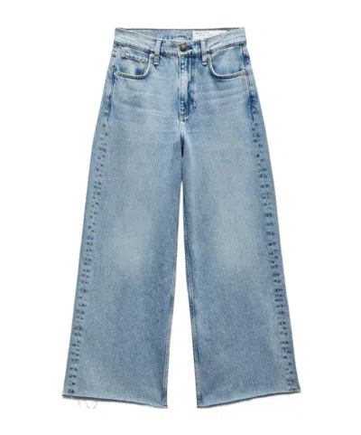 Rag & Bone High-rise Vintage Stretch Jeans Pants In Blue