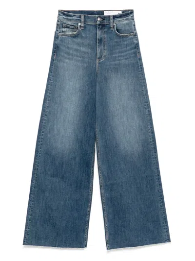 Rag & Bone High-rise Wide-leg Jeans In Blue