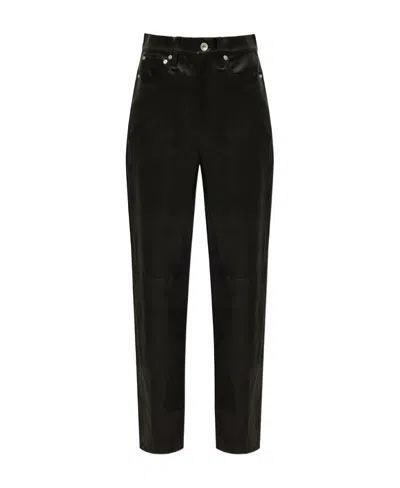 Rag & Bone High-waisted Leather Trousers In Black