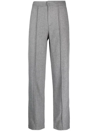 Rag & Bone High-waisted Straight-leg Trousers In Grau