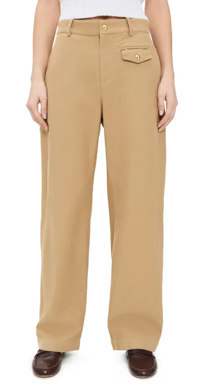 RAG & BONE HOLDEN COTTON PANTS BEIGE