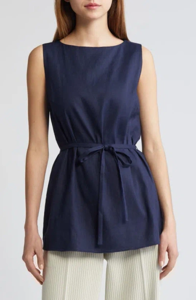 Rag & Bone Holland Sleeveless Linen Blend Tunic Top In Salmon