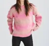 RAG & BONE HOLLY CREW SWEATER IN PINK MULTI