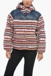 RAG & BONE HOODED PRINTED JOELLE SHERPA PUFFER JACKET