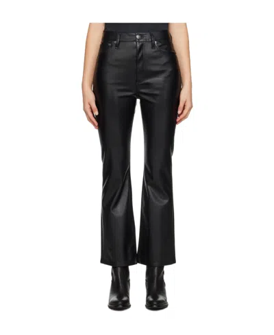Rag & Bone Horn Leather Casual Pants In Black