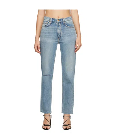 Rag & Bone Imitation Old Edged Denim Trousers In Blue