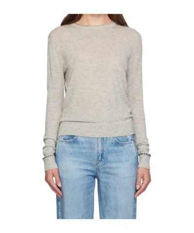 Rag & Bone Indie Crew Long-sleeved Sweater In White