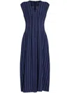 Rag & Bone Ines Pinstripe A-line Maxi Dress In Blau