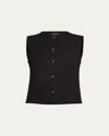 Rag & Bone Irina Button-front Vest In Black